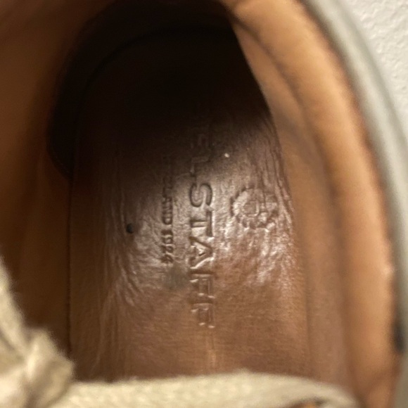 Belstaff "Forber" Light Tan High-Top Leather Sneakers – Size 9.5 GUC - Picture 12 of 16